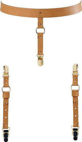 Bijoux Indiscrets Maze Strapgürtel Für Unterwäsche & Strümpfe Halsband Braun