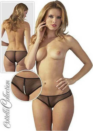 Cottelli Collection Orgasm Panties Γυναικείο Sexy Slip Black