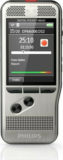 Philips Voice Recorder DPM6000 DPM6000/02 με Eσωτερική Μνήμη 4GB