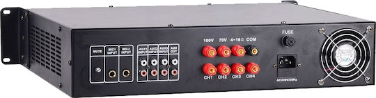 L-Frank PAA8250 Integriert Mikrofonverstärker 250W/100V und USB/FM-Anschlüsse