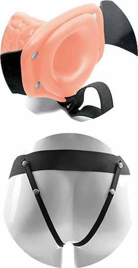 Toyz4lovers Real Rapture Air Feeling Hollow Vibrating Strap On Harness με Dildo 20.5cm και Δόνηση στο χρώμα του δέρματος
