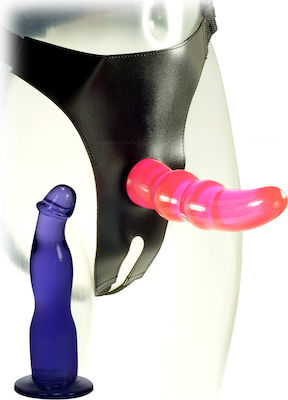 Kinx Double Tip Strap On mit Doppelter Dildo 18cm in Mehrfarbig Farbe