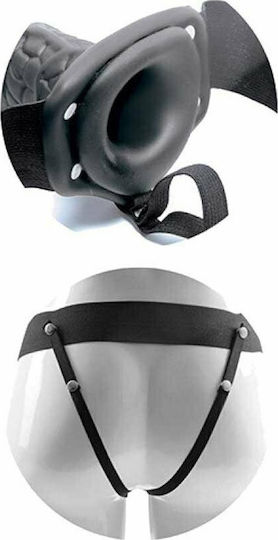 Toyz4lovers Real Rapture Air Feeling Harness with Dildo 20.5cm and Vibration in Black Color
