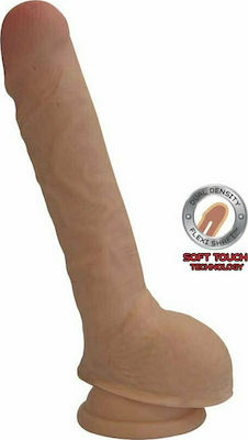 ToyJoy Get Real Dual Density Dildo with Balls Dildo realist cu testicule și ventuză Piele 23cm