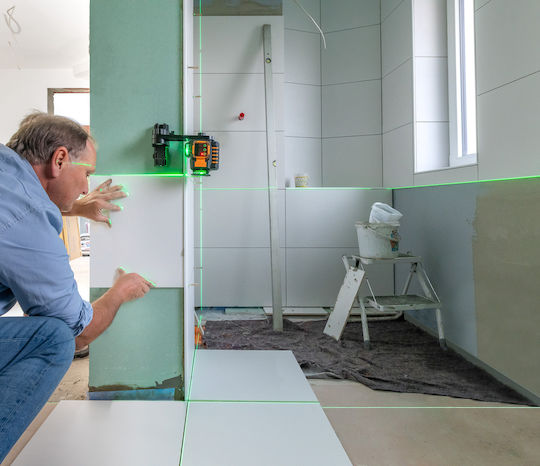 Geo Fennel Gmbh Geo6-XR Green SP Самонивелиращо Линейно Лазерен нивелир Зелен лъч 7.4V с Работен обхват 60м