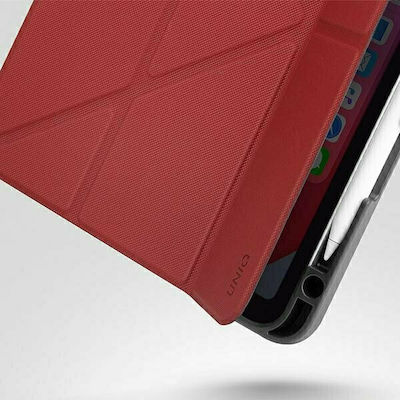 Uniq Transforma Rigor Flip Cover Piele artificială Roșu (iPad Air 2020/2022) UNIQ-NPDA10.9(2020)-TRIGRED