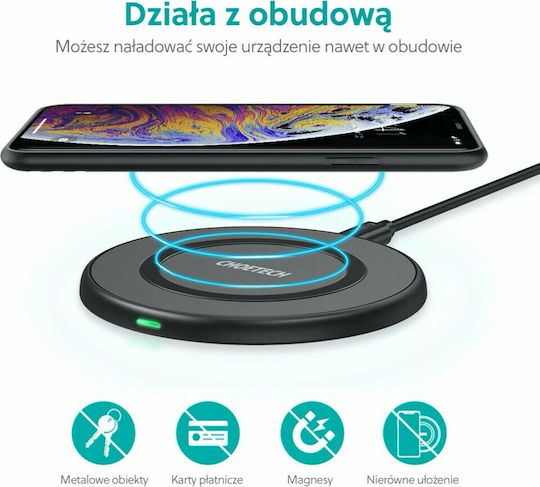 Choetech Kabellose Ladestation Qi Pad 10W Schwarzer (T526-S)