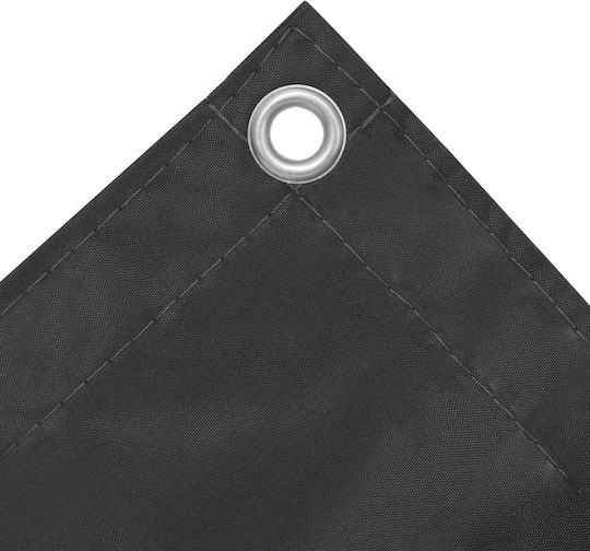vidaXL Rectangular Shade Divider Gray in Roll With Hoop & with PU Coating 0.75x3m