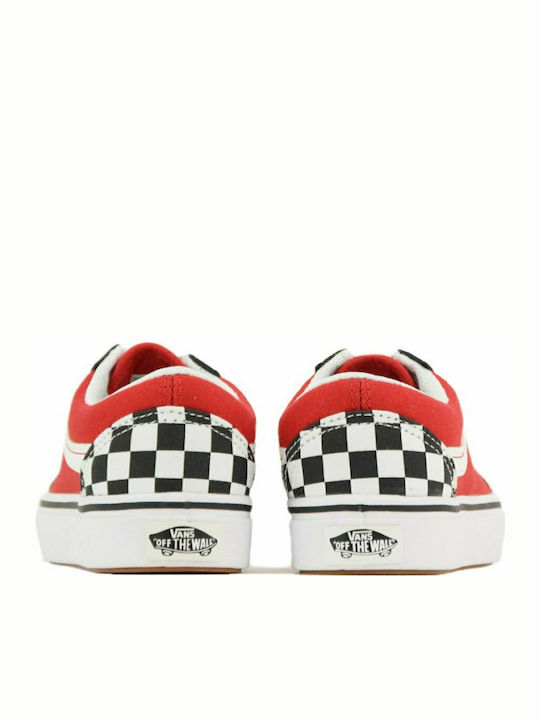 Old Skool Checkerboard Kids Sneakers Red