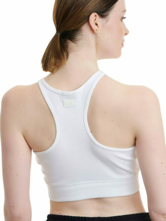 BodyTalk 1211-902920 Women's Athletic Crop Top Sleeveless White