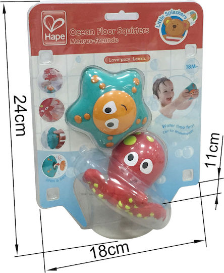 Hape Ocean Floor Squirters Wasserspritzgesichter für 18++ Monate 2Stück