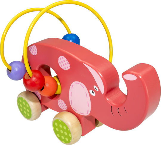 Big Jigs Labyrinth Elephant Push Along Bead Frame aus Holz für 12++ Monate