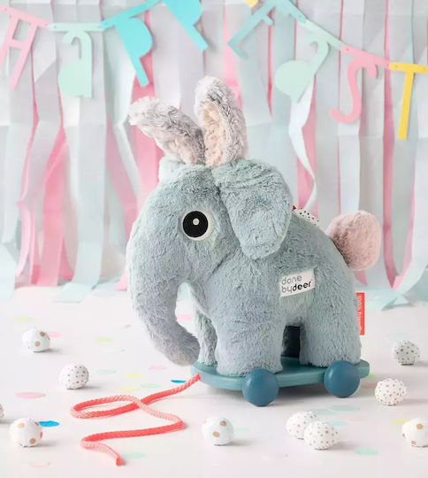 Done by Deer Pull-Along Toy Pull Along Elphee made of Fabric for 12++ Months