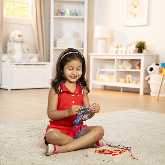 Melissa & Doug Παιχνίδι με Κορδόνια Animals Lace and Trace Farm Activity Set από Ξύλο για 36+ Μηνών