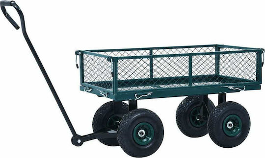 Trailer Garden Cart Four-wheel with Maximum Load Weight 250kg 84x84cm.
