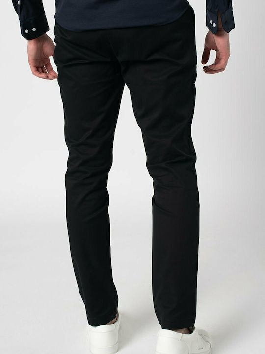 Trousers Chino Elastic in Slim Fit Black