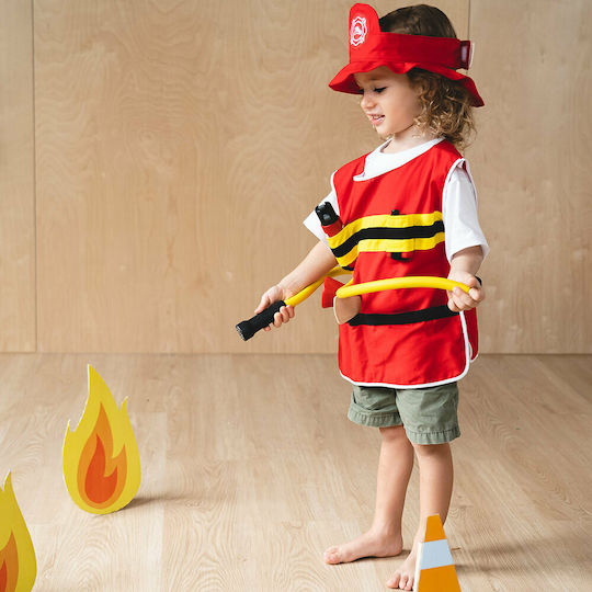 Plan Toys Σετ Πυροσβέστη από Ξύλο για 3+ Ετών