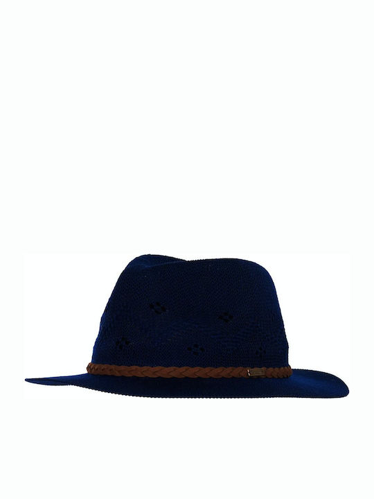 Barbour Flowerdale Frauen Gestrickt Hut Fedora Marineblau LHA0422NY73