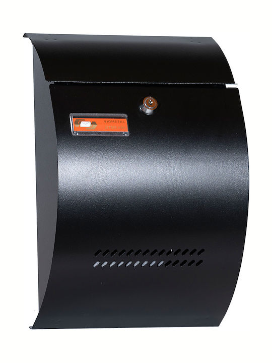 Viometal LTD Valencia 101 Outdoor Mailbox Metallic in Black Color 21.5x10x32.5cm