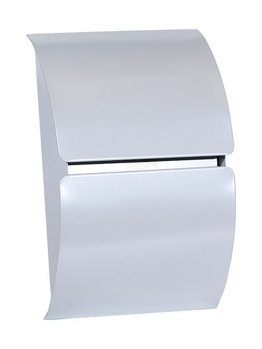 Viometal LTD Toledo 100 Outdoor Mailbox Metallic in Silver Color 21.5x10x32cm 0810