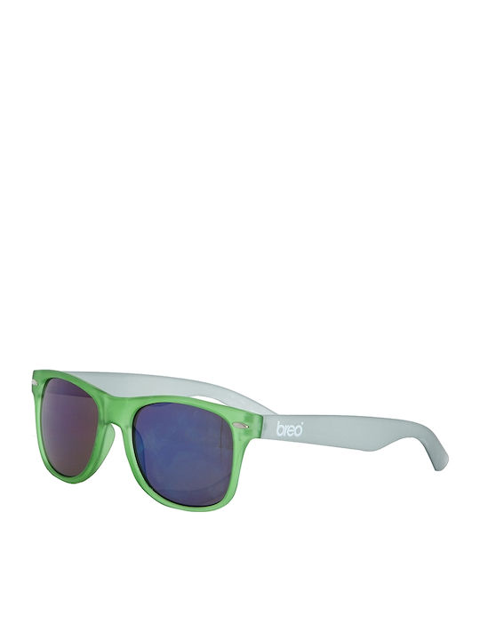 Breo B-AP-TTNI59 Men's Sunglasses with Green Plastic Frame and Blue Lens