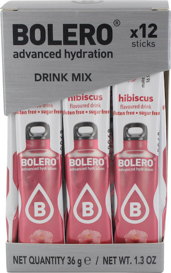 Bolero Juice Powder 500ml in Water Hibiscus Sugar Free 9gr 12pcs I001746