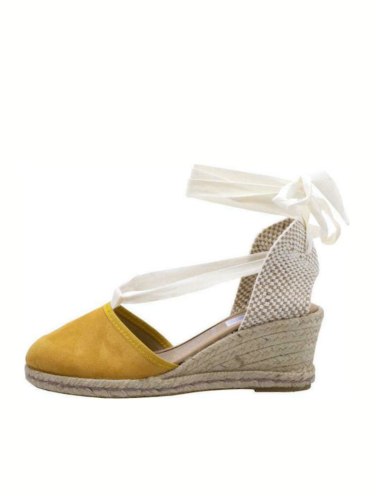 75310SL Platforme dama în Tip Espadrile Galbene