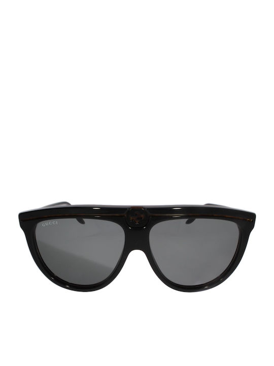 Gucci Γυναικεία Γυαλιά Ηλίου με Μαύρο Κοκκάλινο Σκελετό και Μαύρο Φακό GG0732S 001