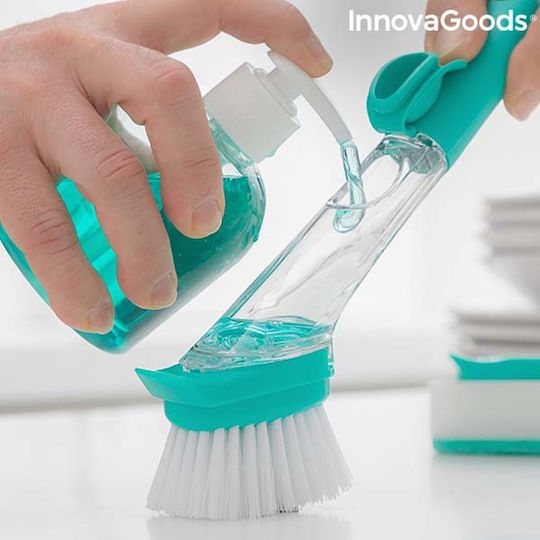 InnovaGoods Cleasy Plastic Cleaning Brush with Handle Green