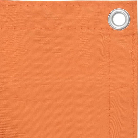 vidaXL Rectangular Shade Divider Orange in Roll With Hoop & with PU Coating 1.2x5m