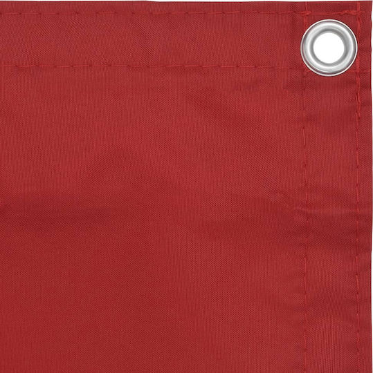 vidaXL Shade Divider Red With Hoop & with PU Coating 1.2x5m made of Oxford fabric