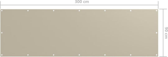 vidaXL Shade Divider on Roll Beige 0.9x3m made of Oxford fabric