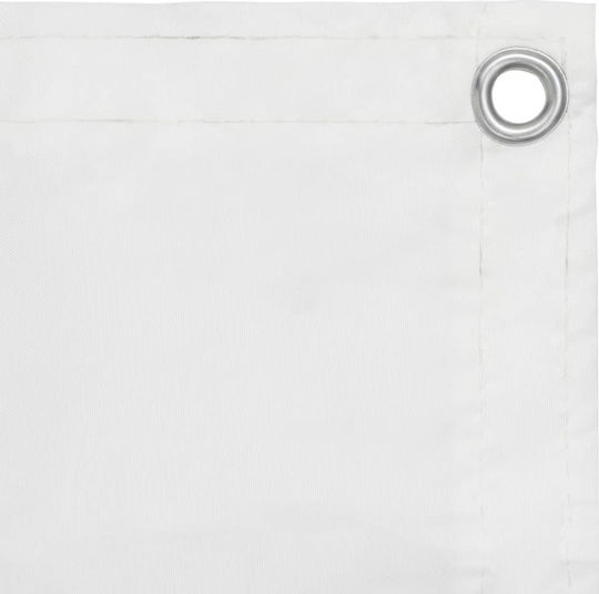 vidaXL Rectangular Shade Divider White in Roll With Hoop & with PU Coating 1.2x4m made of Oxford fabric