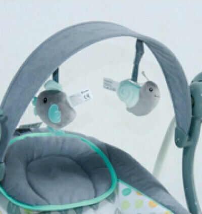 Lorelli Electric Baby Relax Swing Portofino with Music Frosty Green Stars for Child up to 9kg