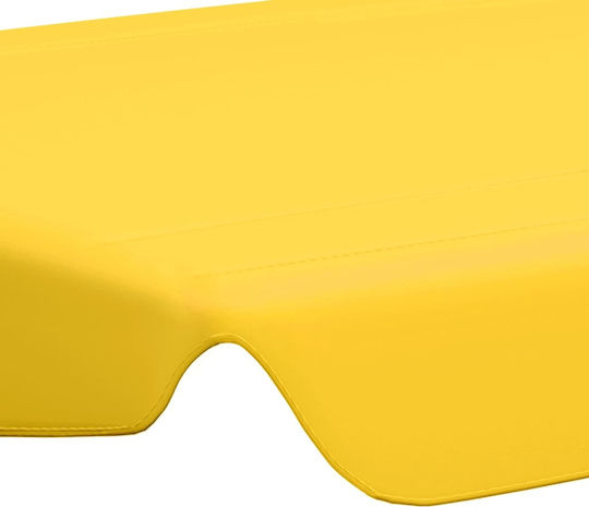vidaXL Copertină pentru leagăn Galben cu acoperire PVC 1.92x1.47m