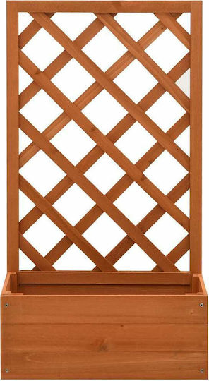 vidaXL Orange from Fir Wood Planter Box Wooden Orange 50x25x90cm.