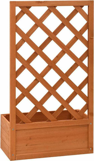 vidaXL Orange from Fir Wood Planter Box Wooden Orange 50x25x90cm.