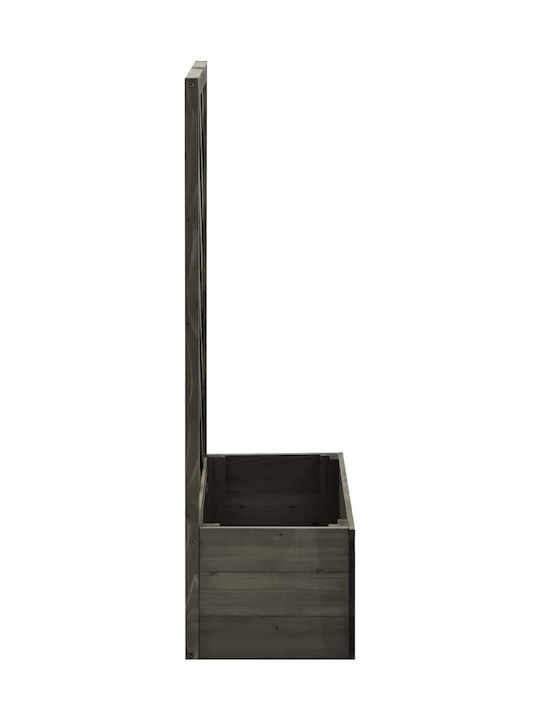 vidaXL Gray from Fir Wood Planter Box Wooden Gray 50x25x90cm.