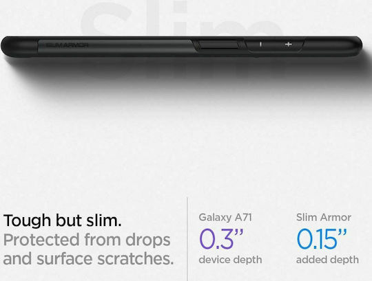 Spigen Slim Armor Back Cover Σιλικόνης 2mm Γκρι (Galaxy A72)