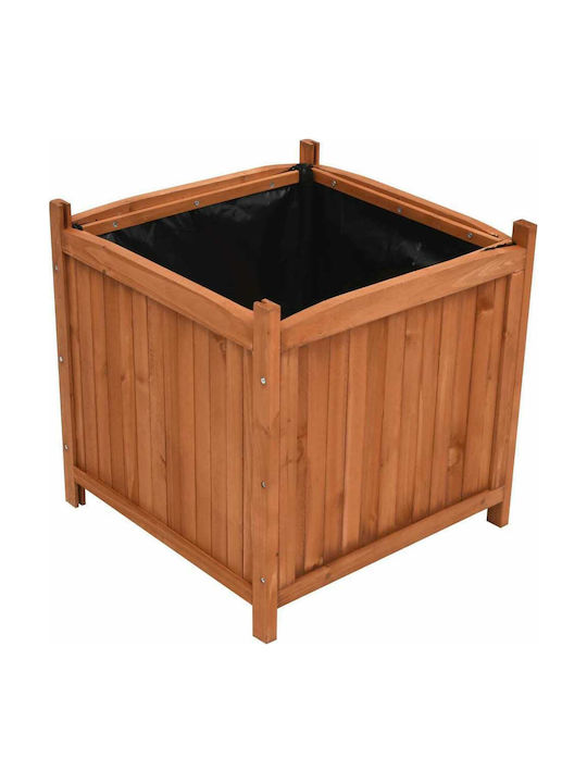 vidaXL Υπερυψωμένες 30x30x30cm Ξύλο Ελάτης Planter Box 30x30cm Set 2pcs in Brown Color 47250