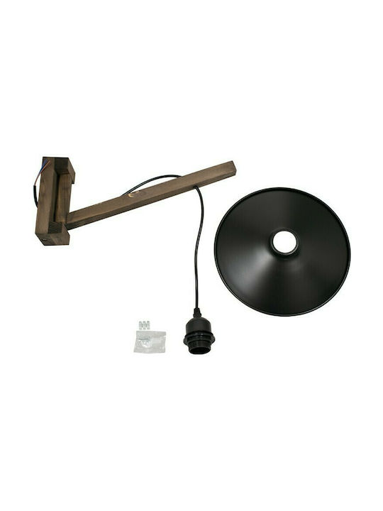 GloboStar Jonas Vintage Φωτιστικό Τοίχου με Ντουί E27 Καφέ 26x50x50εκ.