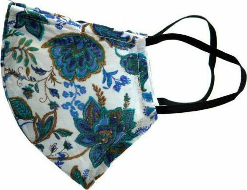 Synchronia Fabric Mask with Filter Pocket & Wire Protective Mask Fabric Medium Blue BHP001M-M-BF 1pcs