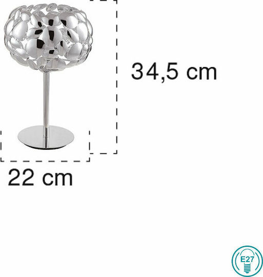 Fan Europe Metal Table Lamp for Socket E27 with Silver Base