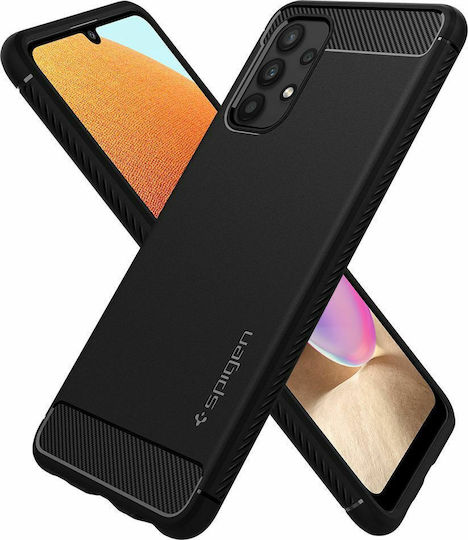 Spigen Rugged Armor Back Cover Σιλικόνης Μαύρο (Galaxy A72)