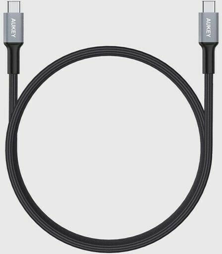 Aukey Braided USB 2.0 Cable USB-C male - USB-C Μαύρο 1m CB-CD5