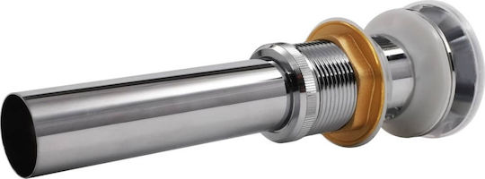 vidaXL Pop Up Siphon Spülbecken mit Größe 6.6x20cm Silber