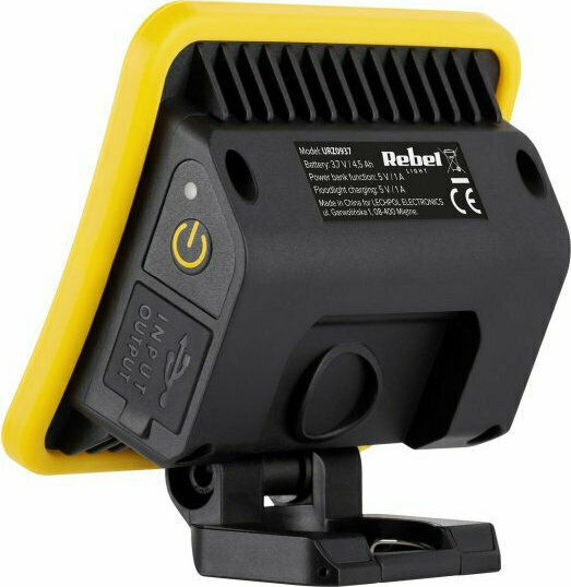 Rebel Battery Jobsite Light LED IPX4 with Brightness up to 1000lm