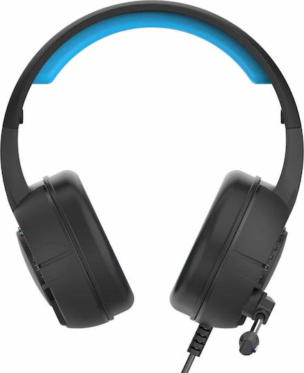 HP DHE-8011UM Over Ear Gaming Headset with Connection 2x3.5mm / USB Blue