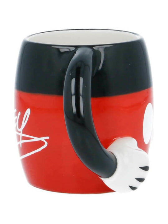 Stor 3D Mickey Body Mug Ceramic Black 325ml