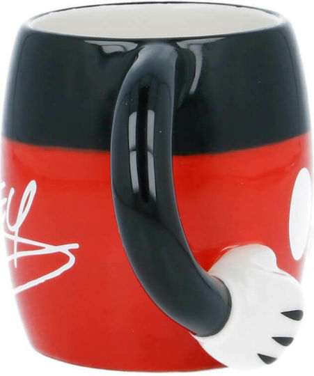 Stor 3D Mickey Body Mug Ceramic Black 325ml